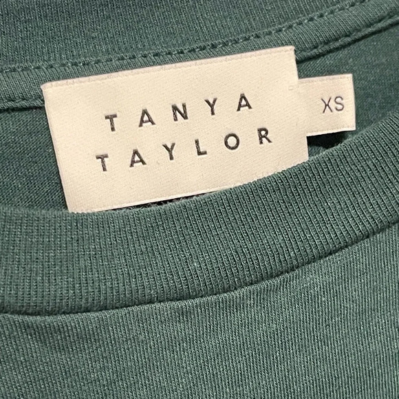 TANYA TAYLOR | Emerald Green Odessa Sheer Long Sleeve Blouse, XS - Picture 3 of 6